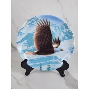 The Bald Eagle Majestic Bird Year 1988 Fine China 8 1/2" Wall Decor Plate Vtg
